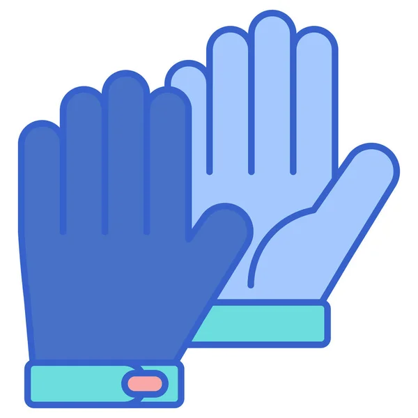 Cold Gloves Hand Icon Filled Outline Style — Stock Vector