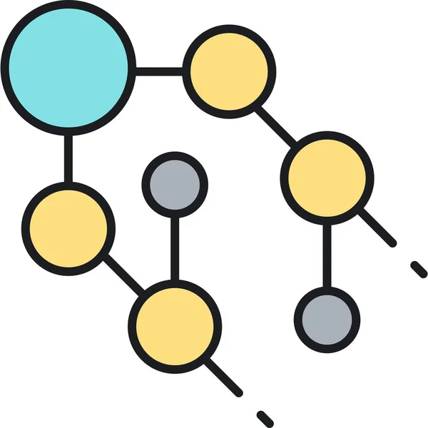 Community Network Icona Della Comunicazione Stile Full Outline — Vettoriale Stock