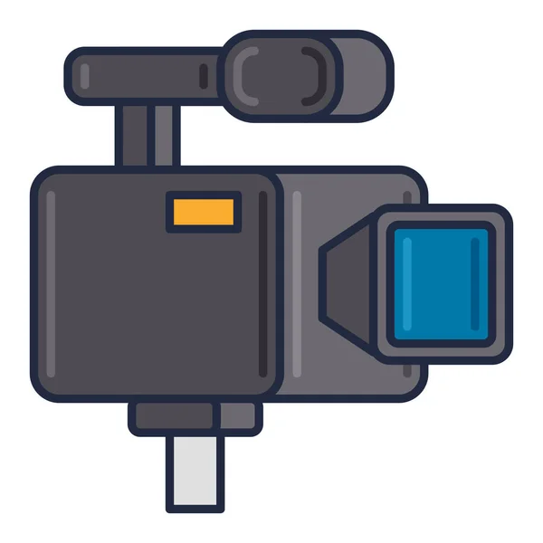 Kameraausrüstung Aufzeichnungssymbol — Stockvektor