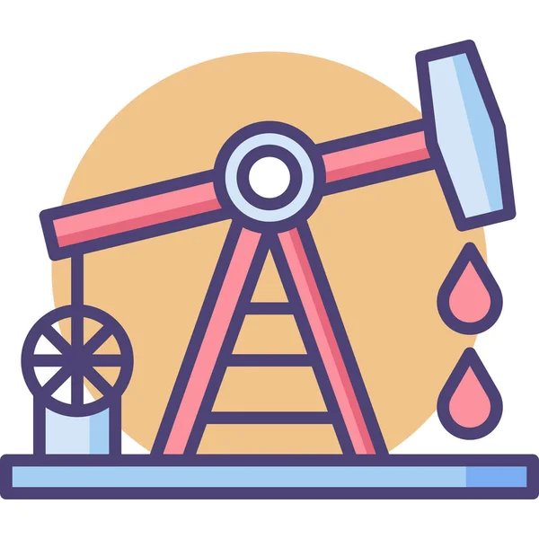 Óleo Bomba Óleo Ícone Produção Bomba Óleo Categoria Ecologia Ambientalismo —  Vetores de Stock