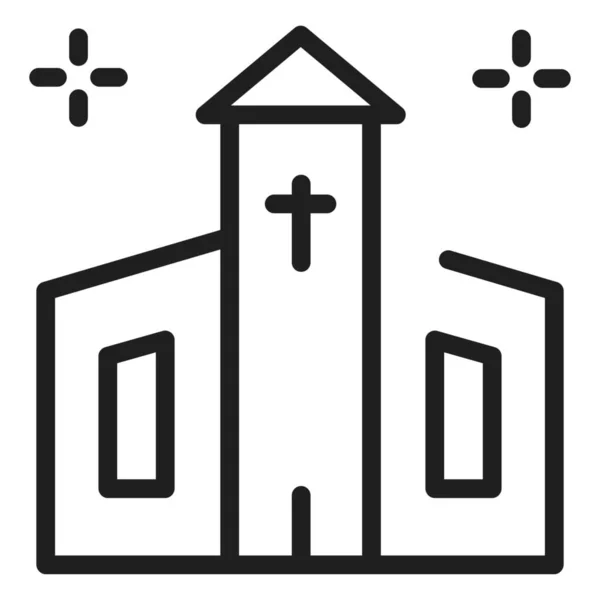 Kilise Anıtı Din Simgesi — Stok Vektör