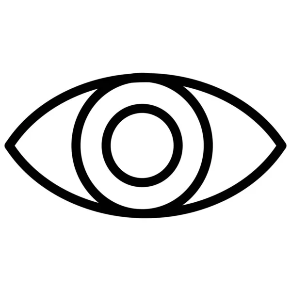 Monitor Ocular Mostrar Icono Estilo Esquema — Vector de stock