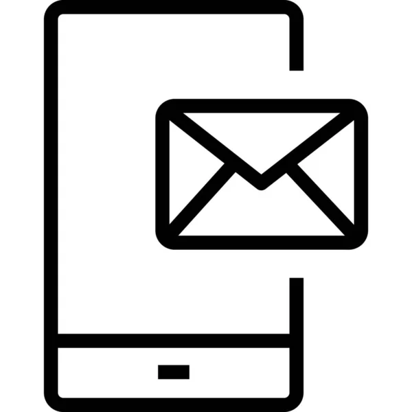 Значок Электронной Почты Мобильного Телефона — стоковый вектор