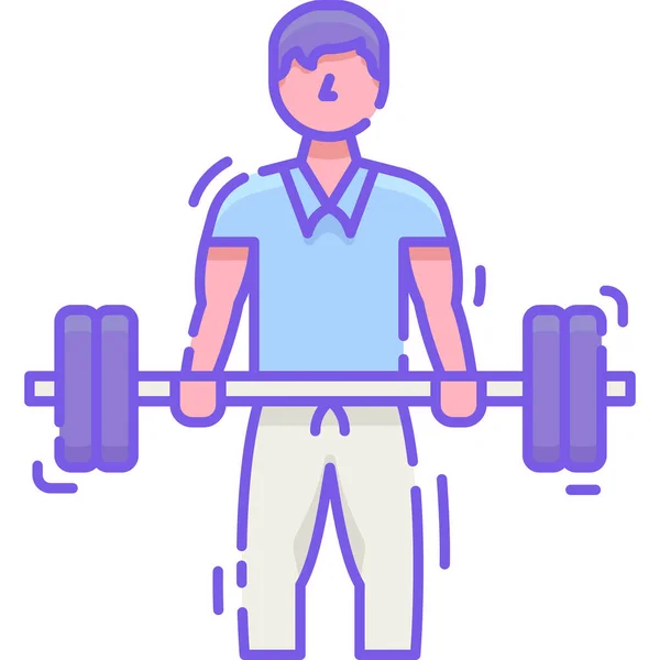 Crossfit Egzersiz Uygunluk Simgesi — Stok Vektör