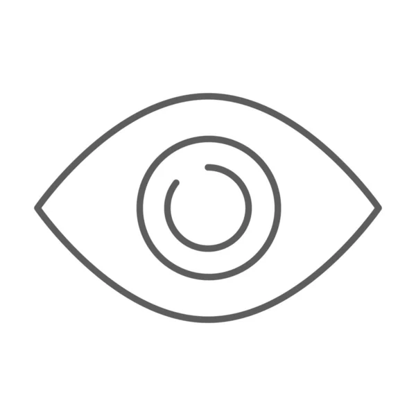 Icône Visibilité Dans Style Contour Des Yeux — Image vectorielle