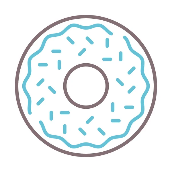 Dessert Donuts Lebensmittel Ikone — Stockvektor