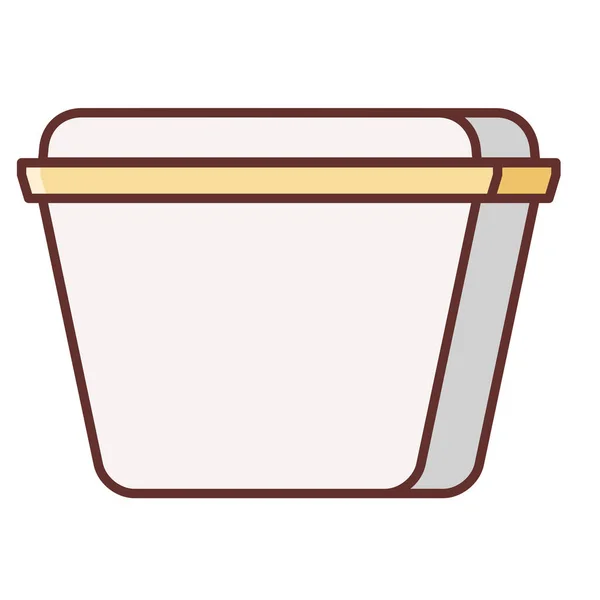 Biodegradable Bowl Food Icon — Stock Vector