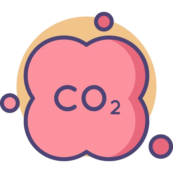 Икона Загрязнения Воздуха Углекислым Газом Категории Экология Экология — стоковый вектор