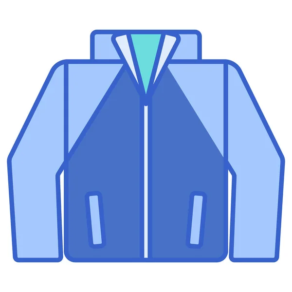 Kleding Fleece Jas Pictogram Gevulde Outline Stijl — Stockvector