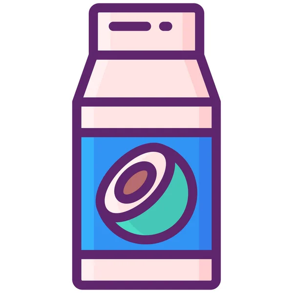 Botella Coco Bebida Icono — Vector de stock