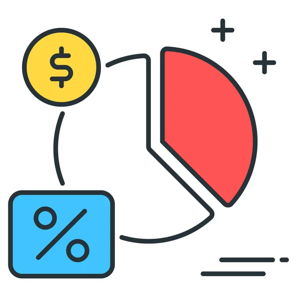 Gráfico Ícone Diagrama Dados Estilo Esboço Preenchido —  Vetores de Stock