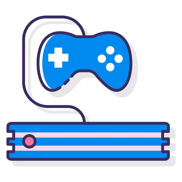 Konzol Vezérlő Gamepad Ikon Kitöltött Körvonalas Stílusban — Stock Vector