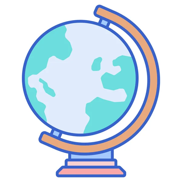 Geography Earth Globe Icon Filled Outline Style — Stock Vector