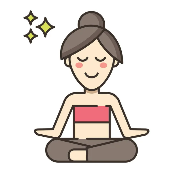 Ícone Ioga Meditação Fitness —  Vetores de Stock