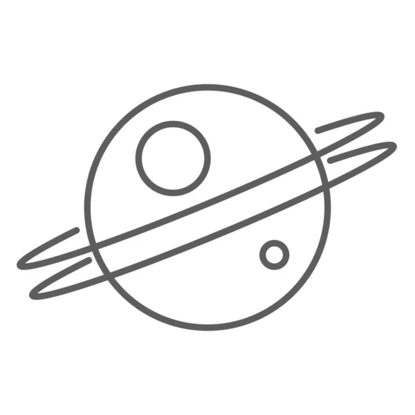 Planeten Stern Weltraum Symbol Umriss Stil — Stockvektor