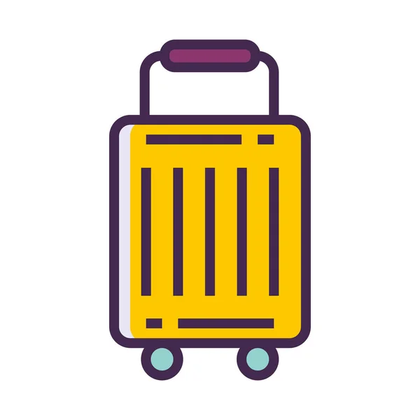 荷物スーツケースアイコンで記入アウトラインスタイル — ストックベクタ
