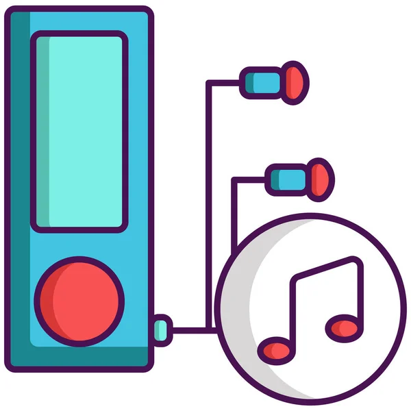 Icono Tecnología Del Reproductor Mp4 — Vector de stock