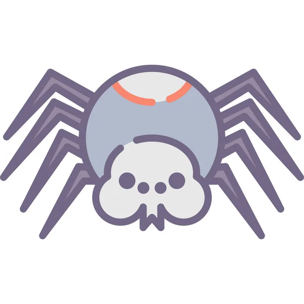 Spider Filled Outline Animal Icon Filled Outline Style — Stock Vector