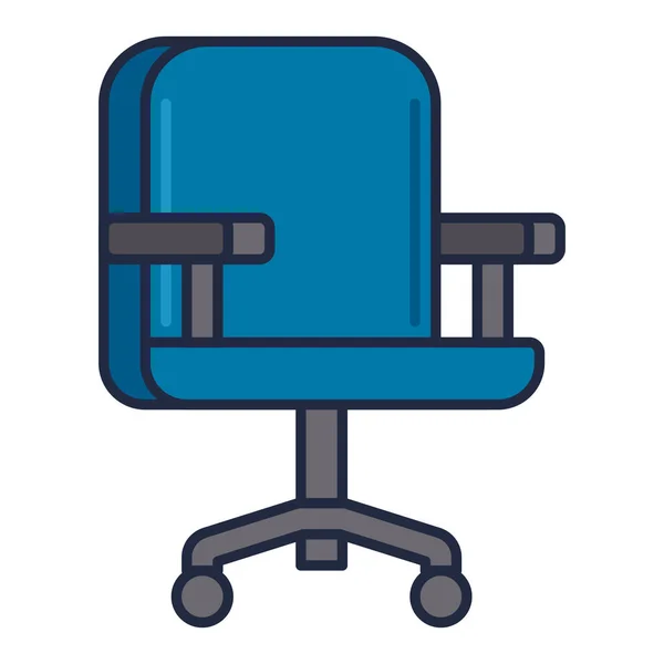 Ergonomisches Symbol Für Stuhl Stil Ausgefüllter Umrisse — Stockvektor