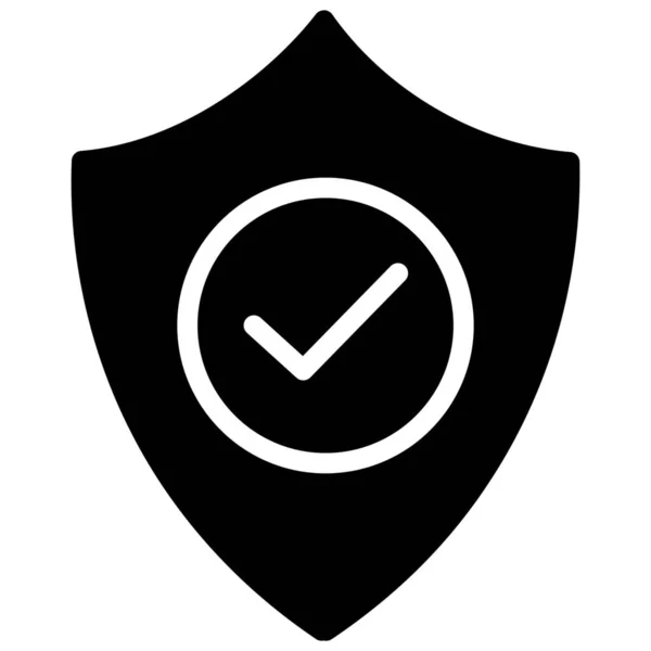 Icône Protection Antivirus Pare Feu Style Solide — Image vectorielle