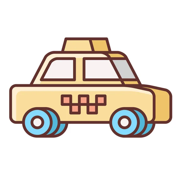 Car Taxi Transport Icon Summer Category — Stock Vector