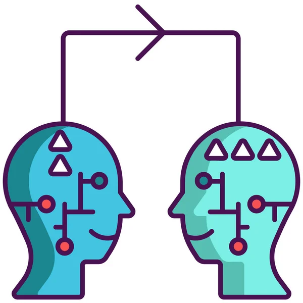 Pictogram Kunstmatige Intelligentie Leren Overdracht — Stockvector