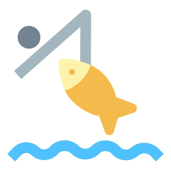 Fischfang Fischer Ikone — Stockvektor