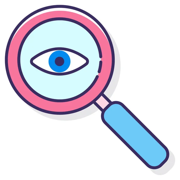 Eye Glass Magnifying Icon — Stock Vector