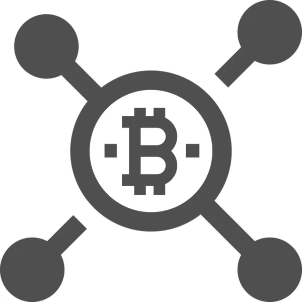 Ikone Der Digitalen Kryptowährung Blockchain — Stockvektor