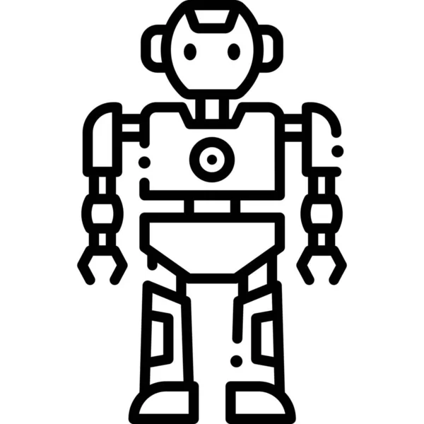 自动化的未来主义机器人图标 — 图库矢量图片