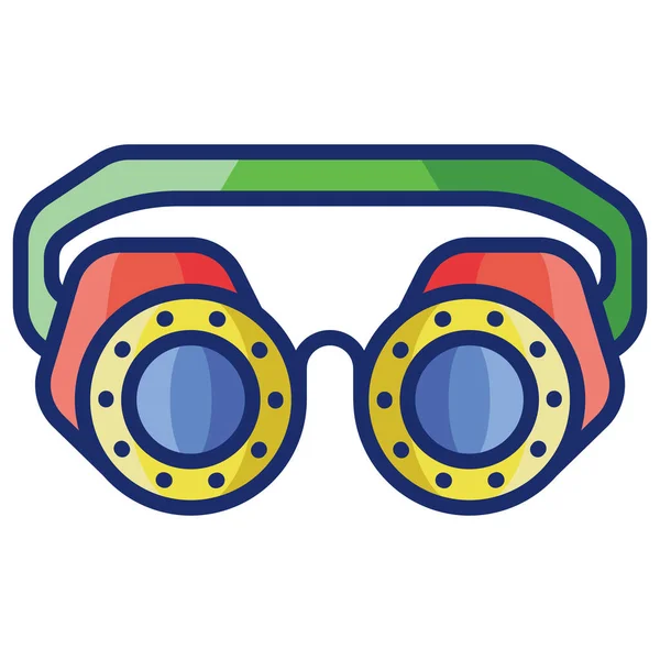 Ikona Okularów Steampunk Googles — Wektor stockowy