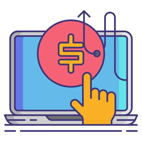 Click Clickbait Finger Icon — стоковый вектор