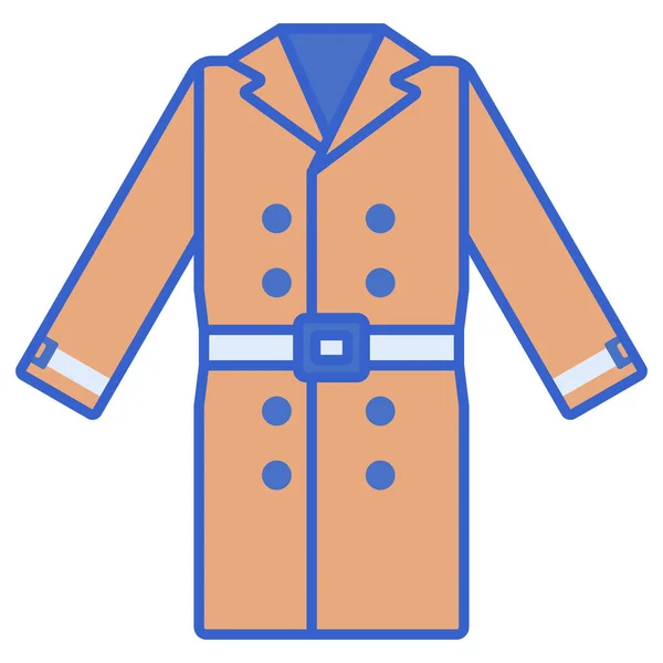 Kleding Jas Detective Pictogram — Stockvector