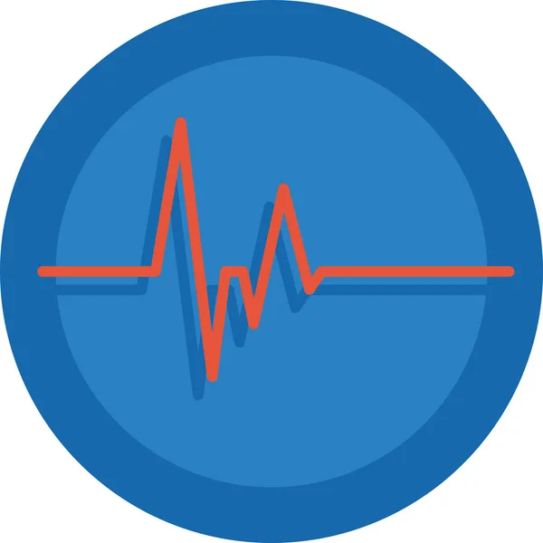 Heart Monitor Doctor Icon Flat Style — Wektor stockowy