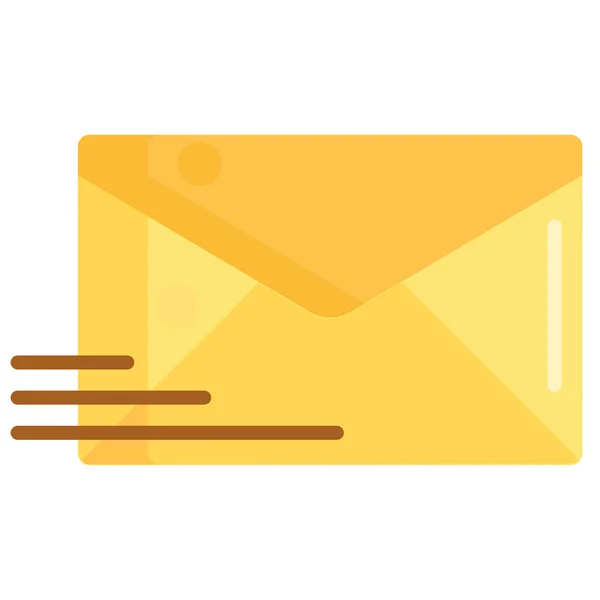 Email Mail Mailing Icône Dans Style Plat — Image vectorielle