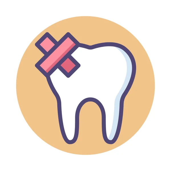 Tooth Toothache Badge Icon Badge Style — Stock Vector