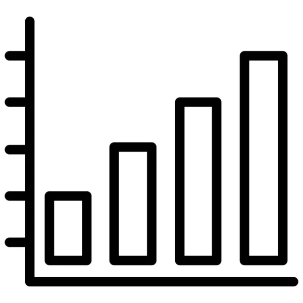 Analytics Bar Chart Bar Diagram Icon Outline Style — Stock Vector