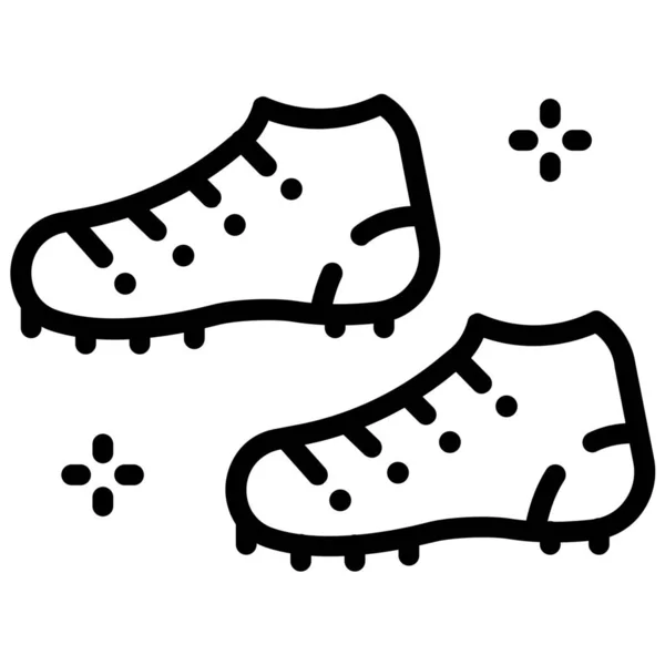 Fußballspiel Schuh Ikone Fußball Fußball Kategorie — Stockvektor