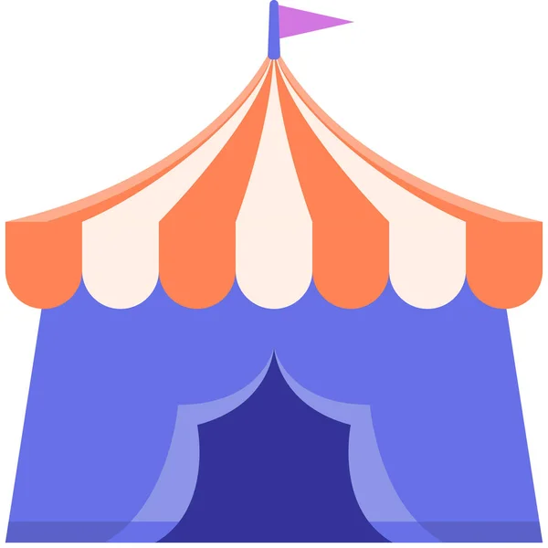 Dossel Circo Festa Ícone Estilo Plano —  Vetores de Stock