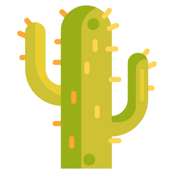Cactus Icône Plate Cactus Dans Style Plat — Image vectorielle