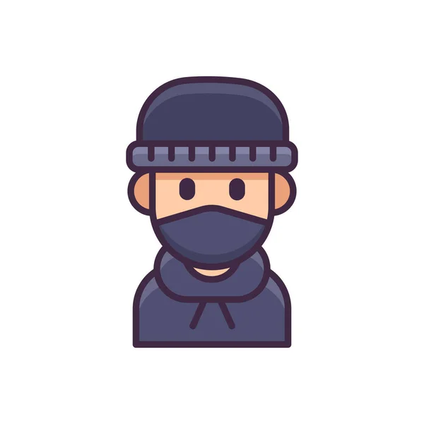 Грабіжник злодій значок — стоковий вектор