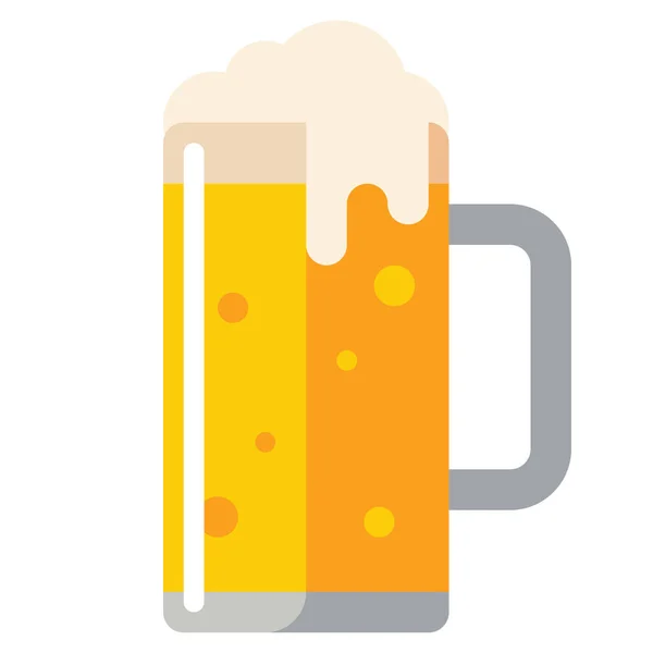 Cerveza Cerveza Taza Icono Categoría Bebidas Alimenticias — Vector de stock