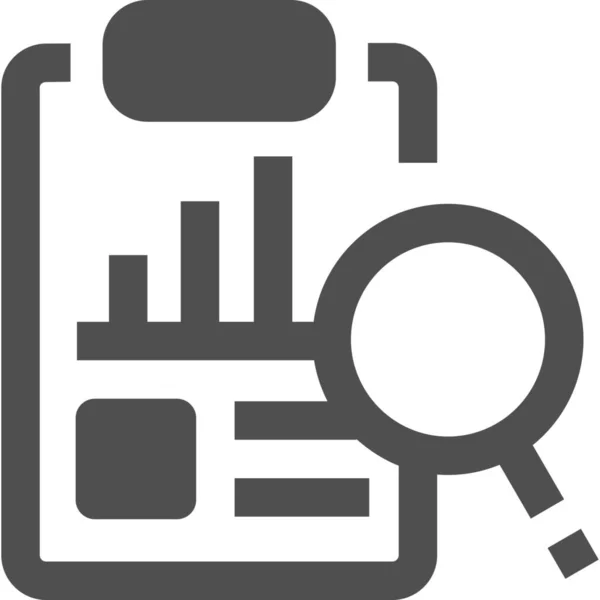 Análisis Investigación Mercado Icono Optimización Categoría Marketing Seo — Vector de stock