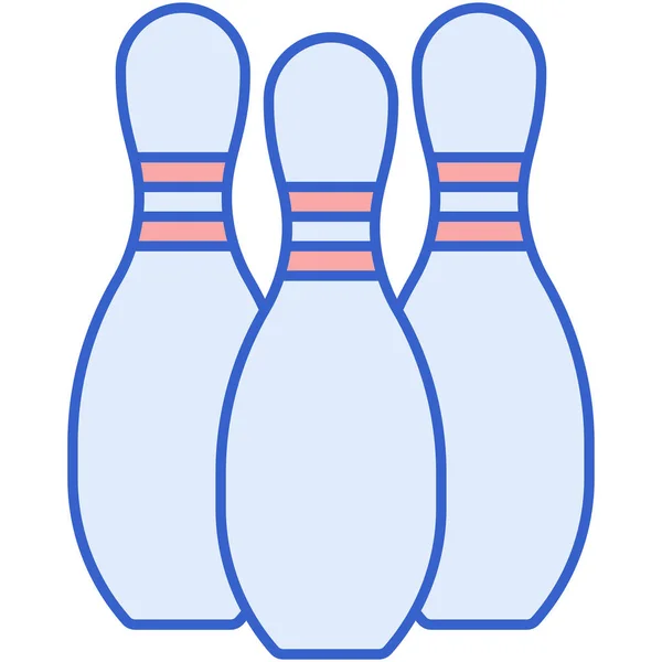 Bowling Spiel Stifte Symbol — Stockvektor