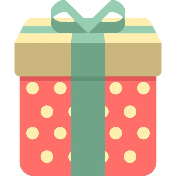 Regalo Regalo Regalo Caja Icono Estilo Plano — Vector de stock