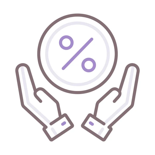 Hands Insurance Interest Icon — Stock Vector