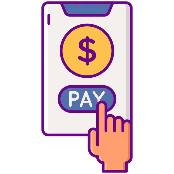 Icona Pagamento Online Pay — Vettoriale Stock