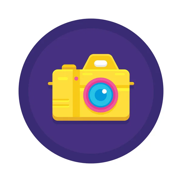 Cámara Digital Cámara Dslr Icono Estilo Plano — Vector de stock