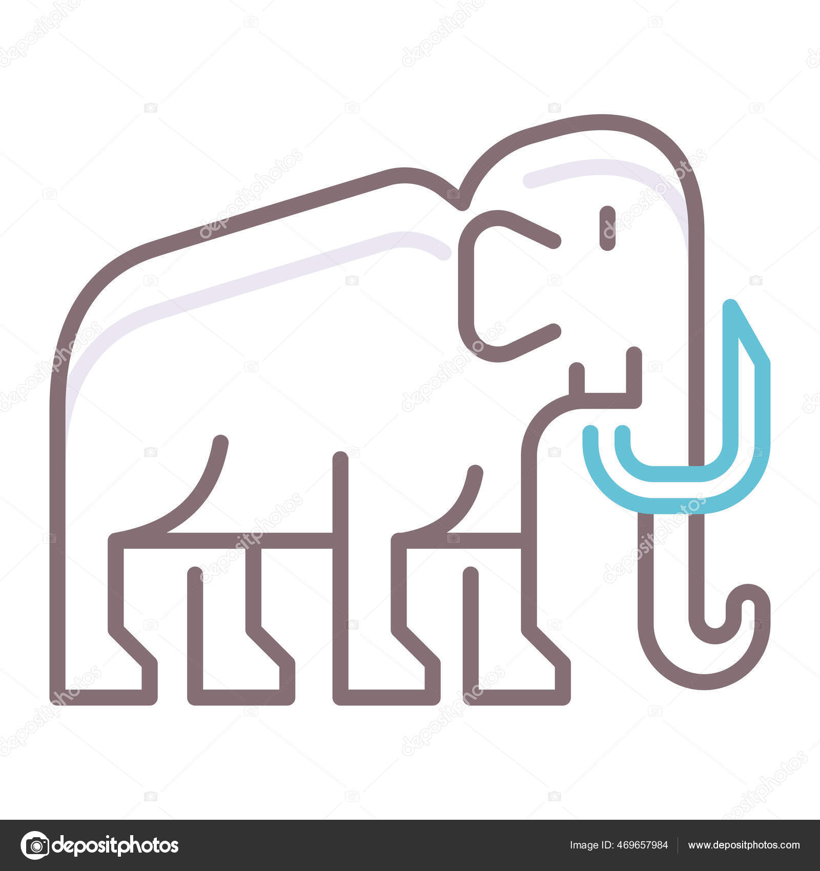 Animal Extinct Mammoth Icon Stock Vector by ©iconfinder 469657984
