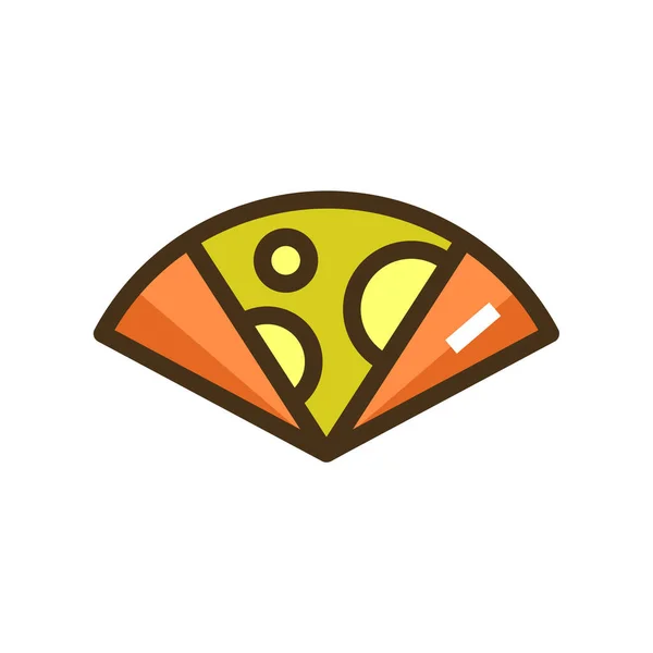 Crepes Crepes Postre Icono Estilo Contorno Lleno — Vector de stock